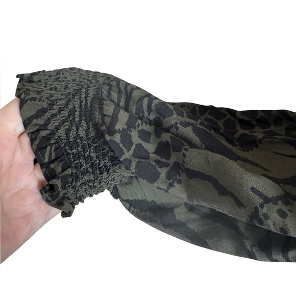 Rails Zana Dress in Olive Mixed Animal Stripe size XL X-Large - Picture 6 of 10